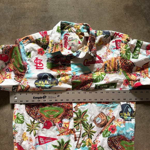 Reyn Spooner St. Louis Cardinals MLB Hawaiian Shirt Mens M Aloha Baseball - Picture 8 of 10